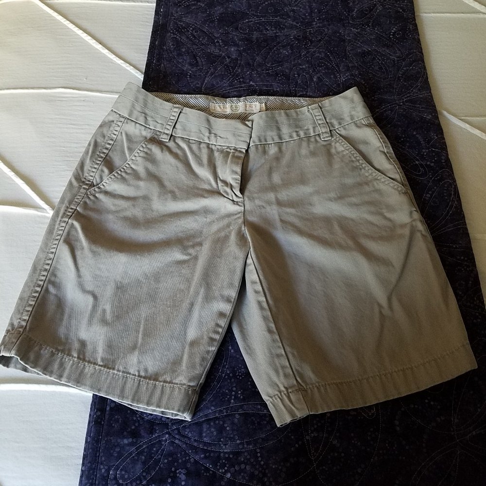 J. Crew grey chino shorts, 100 percent cotton, 2